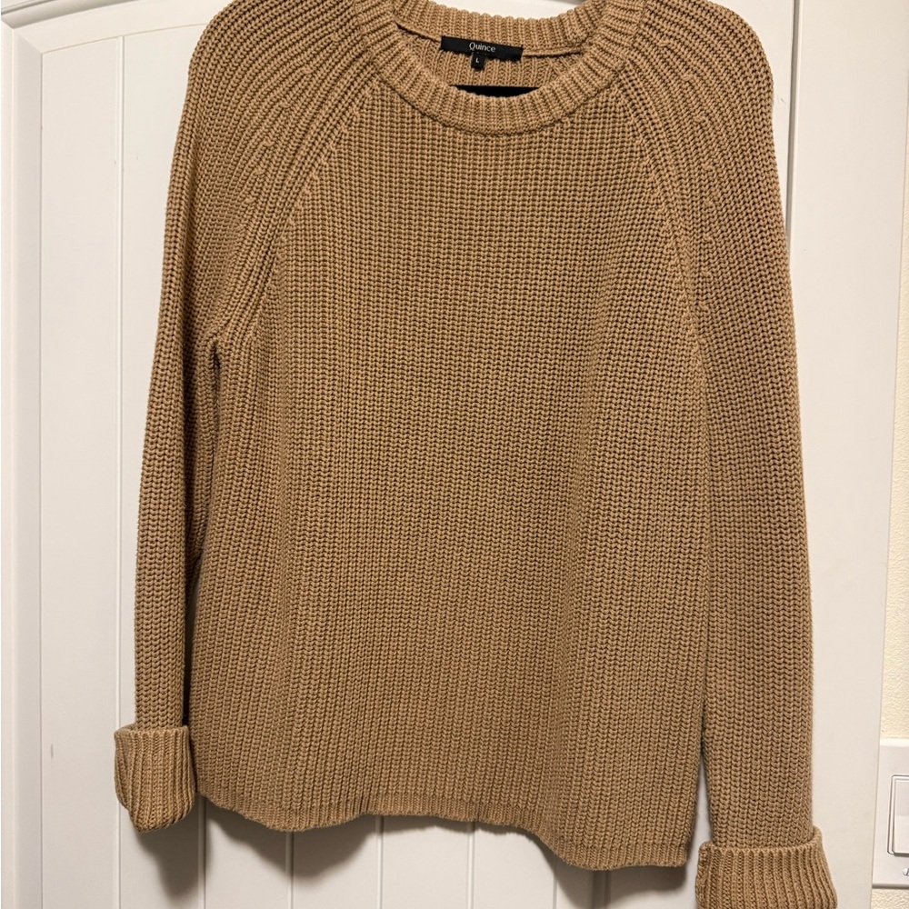 Quince women’s cotton Tan Sweater